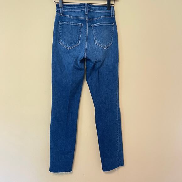 NWT L'AGENCE Sada High Rise Crop Slim Jeans 25 0 Raw Hem Laredo Wash Straight - Picture 7 of 8